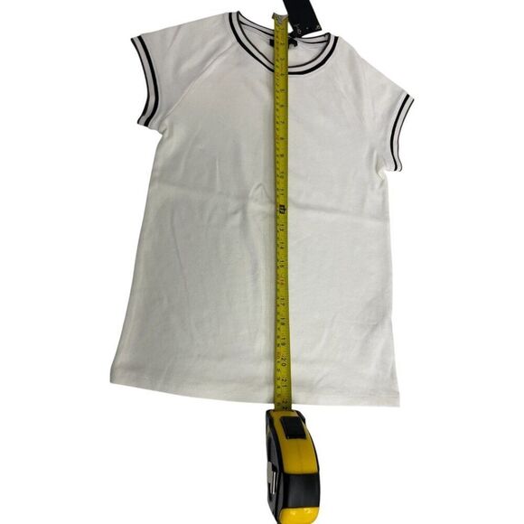 Massimo Dutti Womens Shirt Size XS White Black Contrast Ringer Tee 6851/577 NWT - Picture 8 of 10